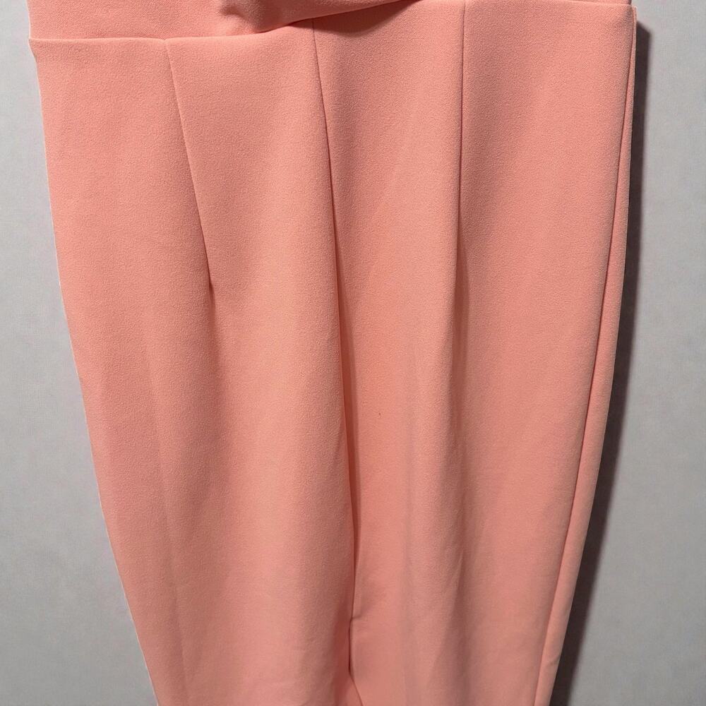Alexia Admor Peach Pink Drape Neck Sheath Dress Small Retro Mod Chic Wedding - Picture 7 of 9